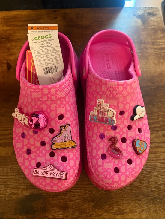 CROCS Shoes - Crocs Limited Edition Barbie Pink Platform Crocs with Charms